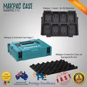 Makita Makpac Case 1 With 8 x 18V Makpac115 With Battery Stacking Carry Storage