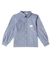 [Bonpoint] Bonpoint Elorian cotton shirt Y 14 blue