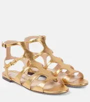 [Tom Ford] Tom Ford Paradis metallic leather sandals AU 11 metallic