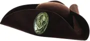 Underwraps Pirate Emblem Tri-Corner Hat Adult Men Costume Accessory 30222