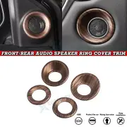 Peach Wood Grain Front Rear Door Audio Speaker Ring Cover For Honda CR-V 17-2022 (for: Honda)