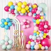 112Pcs Flower Balloon Garland Set-Suitable For Birthday Parties Anniversary Celebrations Theme Events And Other Scene Decoration
