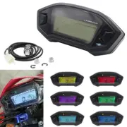 Motorcycle LCD Speedometer Digital Gauge Odometer Tachometer Gear Fuel Indicator