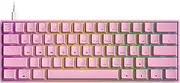 Mechanical Gaming Keyboard - 61 Keys Multi Color RGB Illuminated LED Backlit Wired Programmable for PC/Mac Gamer (Gateron Optical Brown, Prism Pink)