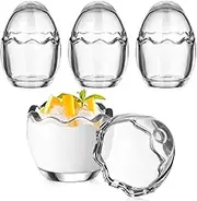 Luxshiny 4pcs Egg Shell Cup Yogurt Cup Bath Toys Pudding Cups Clear Pudding Cup Baby Tub Jelly Cups Dessert Mighty Pups Small Clear Tumbler Cups Trifle Bowls Chocolate Toddler Glass Mousse