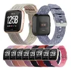 Nylon Woven Watch Band Fabric Strap For Fitbit Versa/ Versa Lite / Versa 2