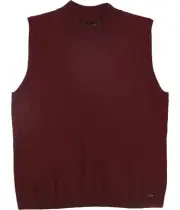St. John Womens Mock-Neck Pullover Sweater, Red, Medium
