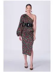 carolina herrera balloon sleeve top and pencil skirt set