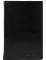 [PIERRE CARDIN] Leather Travel/Passport Wallet in Black