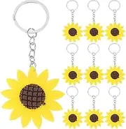 Gadpiparty 10Pcs Key Chain Sunflower Party Decorations Aesthetic Keychains Womens Flower Purse Pendant Hawaii Ornament Delicate Keychain Pendant Bag Charms Metal Backpack Bride Carrying case