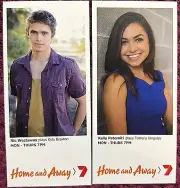 Home And Away Kyle and Tamara Fan Cards, Nic Westaway and Kelly Paterniti