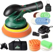 Cordless Car Buffer Polisher with 2 Rechargeable Batteries & 6 Speed Settings