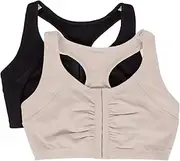 [Fruit of the Loom] Women's Front Close Racerback Sports Bra (Pack of 2)