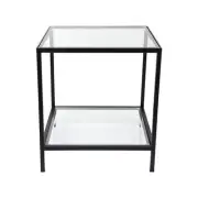 Cafe Lighting & Living Cocktail Glass Square Side Table (Black) - 50cm x 46cm x