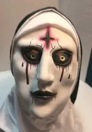 THE NUN horror Movie Mask Conjuring Annabelle Latex Covers Full Head NEW Warrens