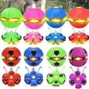 Pet Dog Toys Flying Saucer Ball Magic Deformation UFO Toy Sports Dog with Lights
