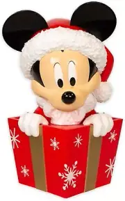 Kurt Adler 8-Inch Un-Lit Disney Mickey in Present Tree Topper