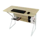 Randy & Travis Machinery Wood Metal Computer Desk With Shelf Home Office Furnitu