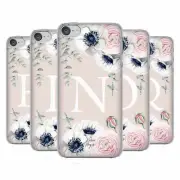 NATURE MAGICK FLORAL MONOGRAM PINK FLOWERS 2 BACK CASE FOR APPLE iPOD TOUCH MP3