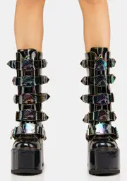 [Y.R.U.] Oil Slick Dune Mushroom Boots