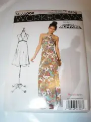 WOMENS UNCUT NEW LOOK 6206 SEWING PATTERN WEDDING HALTER SLIP DRESS SIZE 4-16