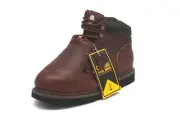 Cactus FOOTWEAR Men's Leather Met Guard Steel-Toe Boot MS600 DARK BROWN