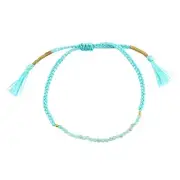 Natural Amazonite Beads Braided Bracelet, Energy Healing Crystals, Birthday, ...