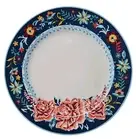 Pioneer Woman Dinner Plates Floral Designs Ceramic Corelle Teal Glass New