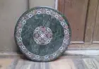 24" green Marble Coffee Side Corner Center Round Green table Top Mosaic Inlay