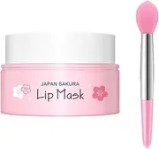 iiniim Cherry Blossom Lip Sleeping Mask with Brush 1 Pack Hydrating Moisturizing Lip Care Treatment for Soft Smooth Lips Day Night Use Pink One Size