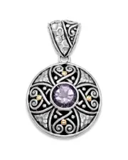 Samuel B. 18K & Silver 0.75 ct. tw. Amethyst Pendant