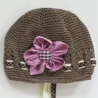 在飛比找PChome24h購物優惠-美國 Lollitops 純手工針織帽俏麗花朵系列_ # F