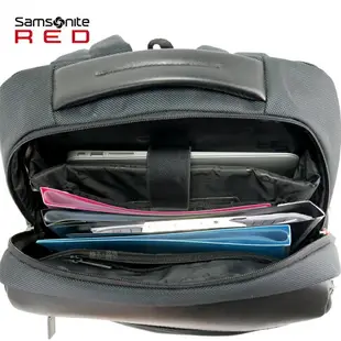 Samsonite Red 筆電後背包 多夾層後背包 筆電後背包 可插拉桿後背包 公事包 DF8*41001 (黑)