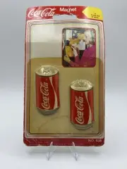 Coca Cola Collectibles Coke Cans Refrigerator Magnets Vintage 1985 438 Set Of 2