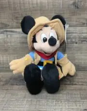Disney World Frontierland Mickey Mouse Bean Bag Plush Stuffed Vintage Toy w Tags