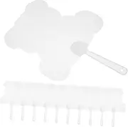 CORHAD 10 Pack of Blank Hand Fans Graffiti Fans DIY Handmade Craft Supplies for Parties and Decor