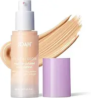 JOAH Crystal Glow Peptide-Infused Foundation, 2-in-1 Multitasking Korean Makeup with Blurring Face Primer, Luminizer, Hydration & Skin Defense for a Flawless Finish, 1.01 Oz, Fair Neutral