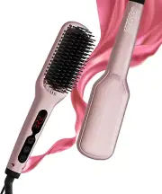 Pro Ceramic Ionic Hair Straightener Brush for Home Salon | MCH Fast 20S Heating