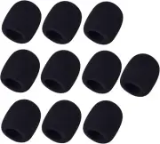 Fundas De Espuma Para Microfono Parabrisas De Microfono De Mano Negro 10 Paquete
