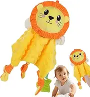 Baby Animal Blanket - Cartoon Plush Animal Doll Appeasing Toy,Interactive Baby Sleeping Soother, Baby Lovey Blanket for Sleeping and Relaxing