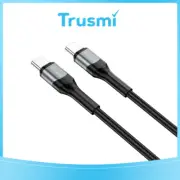 TRUSMI 100W Type C to Type C Braided Black Cable (2M)