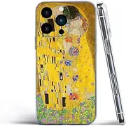 ZackLi Phone Case The Kiss Compatible with iPhone SE 3rd/2nd/8/7 Case Gustav Classic Art Klimt Valentine The Lovers Romantic Silicone Shockproof Phone Cover