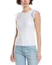 Michael Stars Rina Flutter Sleeve Top