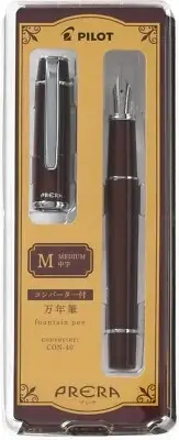 Pilot Prera Fountain Pen Red Brown Medium Nib P-FPR-1-RBN-M w/ CON-40