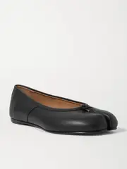 [Maison Margiela] Maison Margiela - Tabi Split-toe Leather Ballet Flats - Black - IT36 IT 36 Black