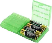 ZenithAur Battery Storage Box, 5 Colors Multifunctional Transparent Plastic Case Holder for AA AAA Battery Storage