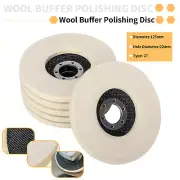 125mm 5 Inch New Wool Felt Polishing-Wheel Buffing Pads Disc for Angle Grinders