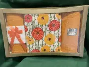 Vtg towel set nwt Jay Originals orange yellow flowers