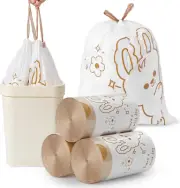 4 Gallon Small Trash Bags Drawstring,Small Bathroom Garbage Bags 90 Counts