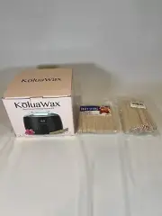 Premium Waxing Kit Wax Hair Removal & 2 Packs Waxing Wood Sticks KoluaWax NEW